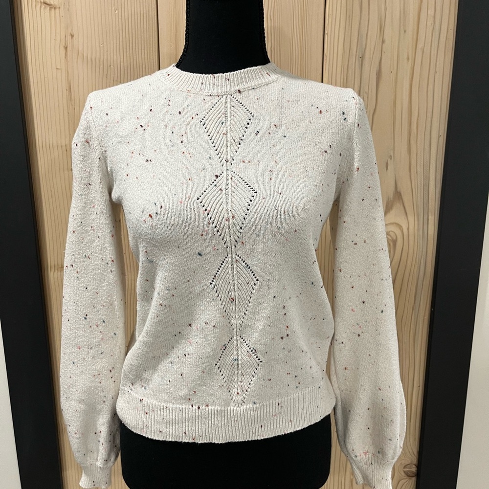 LC Lauren Conrad Speckled Cream Sweater